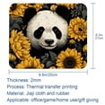 thumbnail image 5 of Panda Printed Square Mousepad Desk Pad Desk Mat, 8.3x9.8 Inch, Non-Slip Rubber Bottom, Suitable for Office and Gaming, 5 of 6