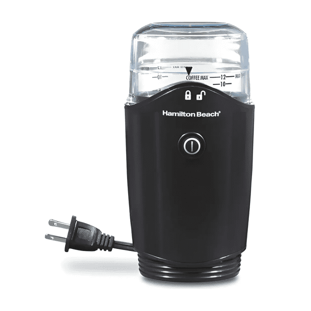 Molinillo Eléctrico Hamilton Beach Negro para Café y Especias Recipiente Extraíble de Acero Inoxidable (Reacondicionado)