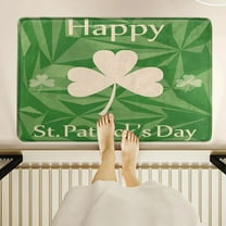 Isvgxsz St. Patrick's Day Doormat Rugs Outdoor/Indoor Lucky Shamrocks Clover Non-Slip Entrance Welcome Mat for Front Door/Bathroom/Kitchen/Bedroom/Patio/Entryway Floor Mats,16"x24", Green