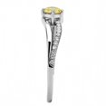 thumbnail image 4 of DA118 - Bague en Acier Inoxydable Poli (Sans Placage) avec AAA Grade CZ en Topaze, 4 of 5