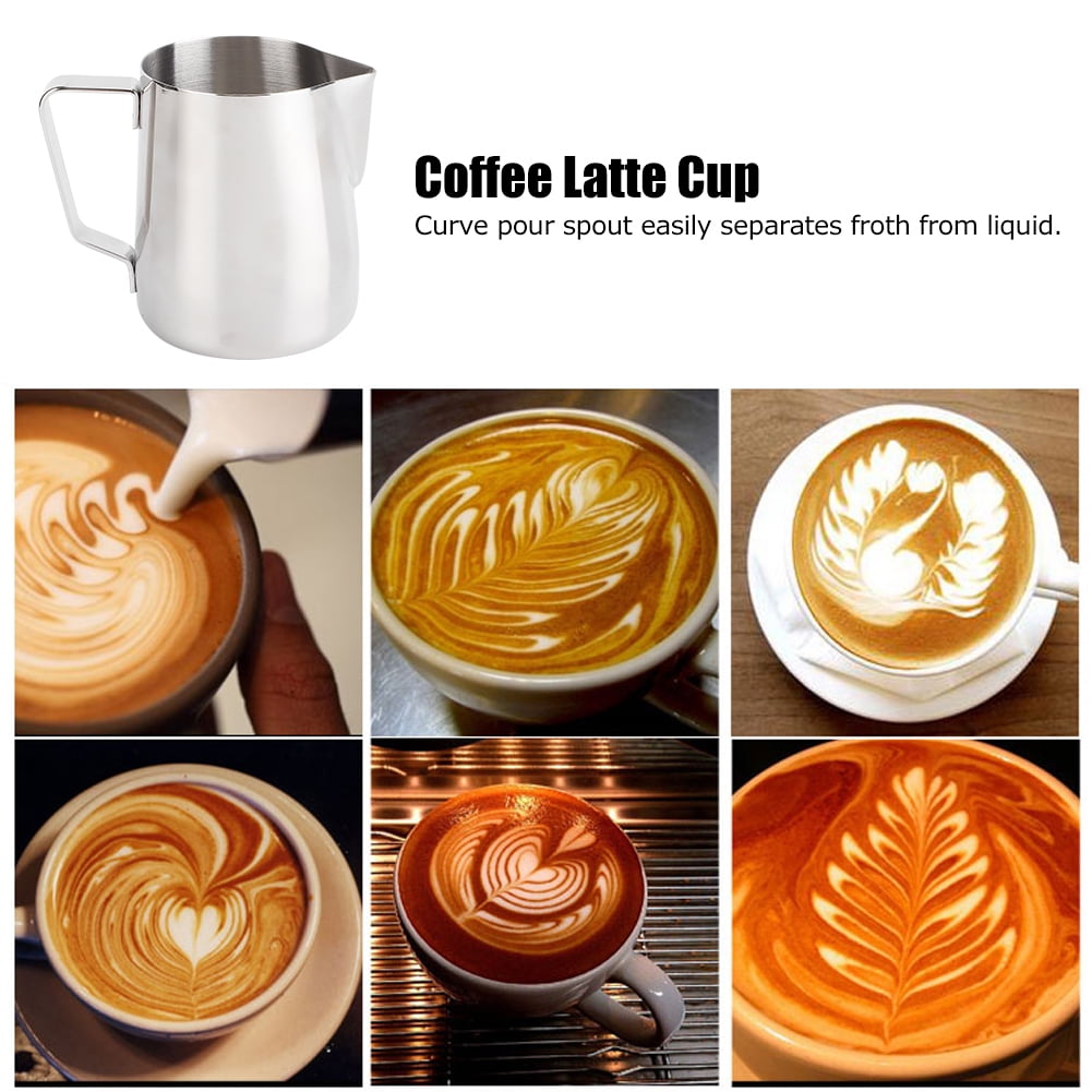 Tasse à Mousse Cruche à Lait En Acier Inoxydable Pichet Moussant Tasse