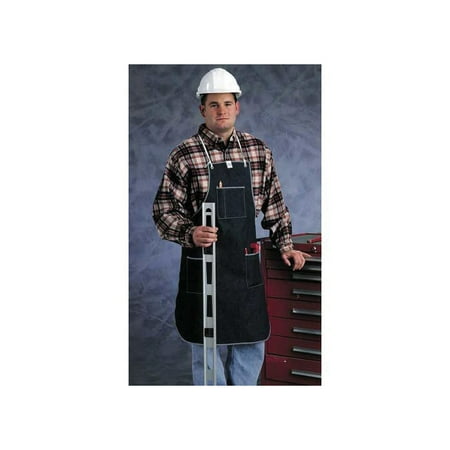 Ansell 950323 Heavy Duty Bib Apron, Universal, 36 in L, Blue, Denim