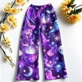 thumbnail image 5 of Trgacdwlo Halloween Pajama Pants Fuzzy Spooky Season Wide Leg Fleece Pj Pants Women Elastic Waist Winter Comfy Warm Lounge Pants Women, 5 of 6