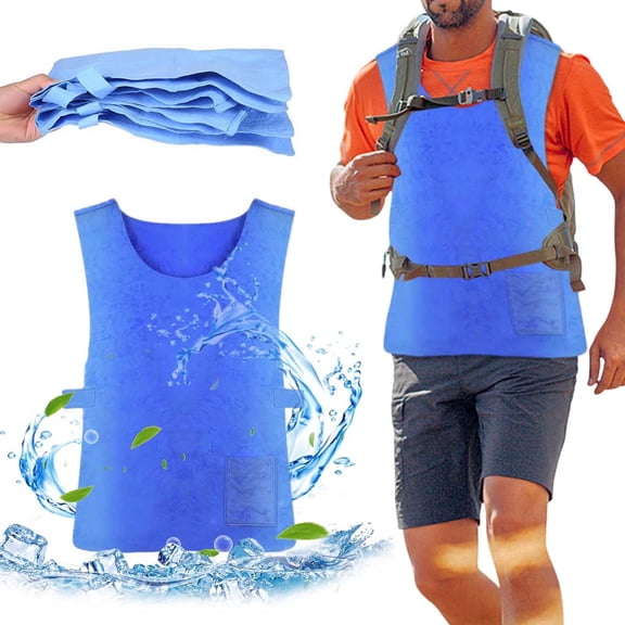 Ice Cooling Vest for Unisex Adult,Cold Vest Reusable Water Activated for Indoor & Outdoor in Hot Weather