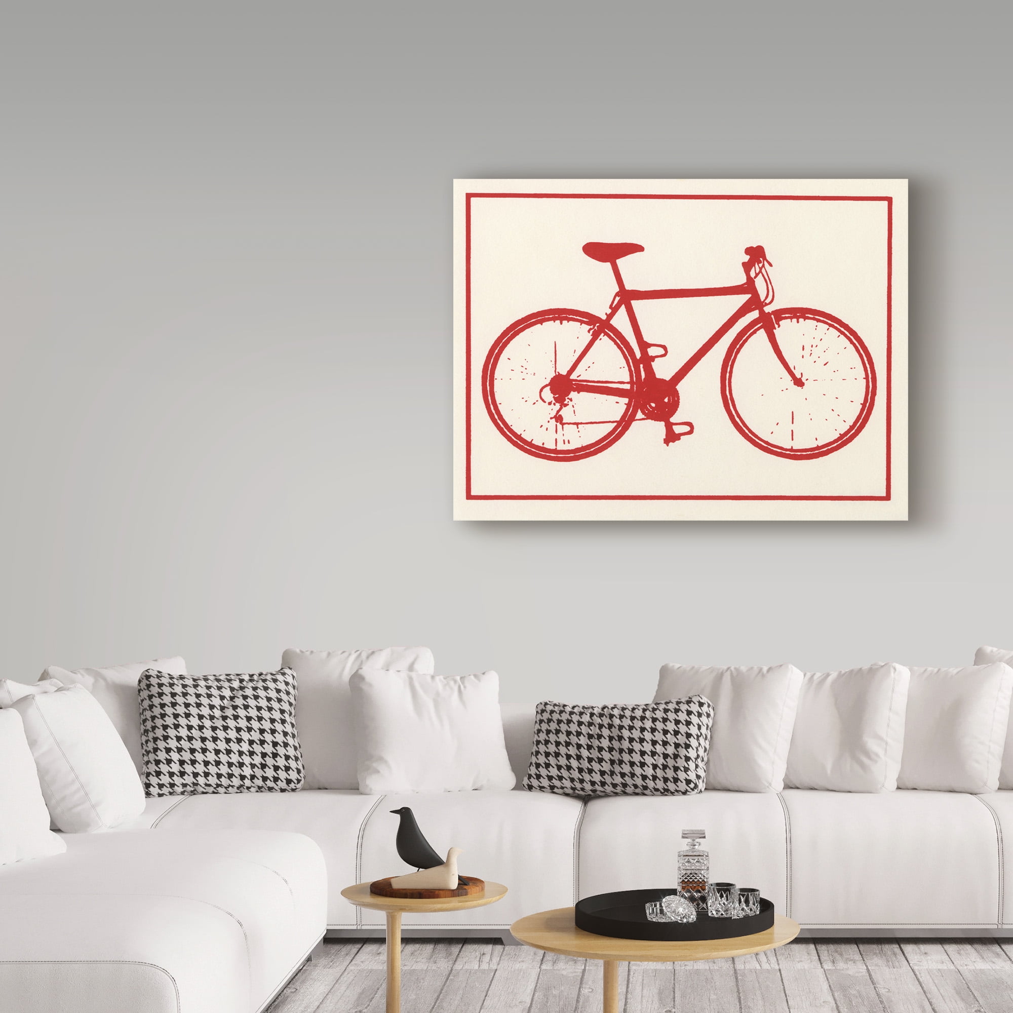 Trademark Fine Art 'Red Bike Flat' Canvas Art by Crockett Collection