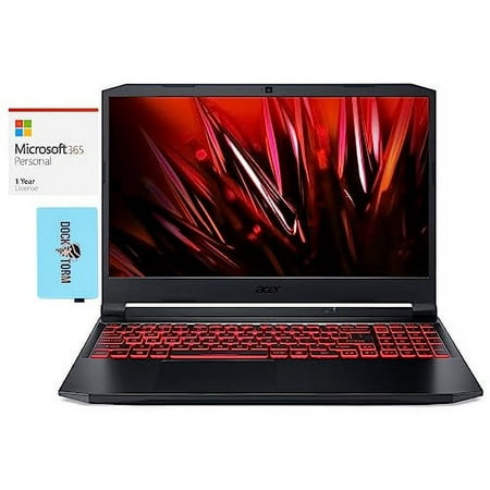 acer Nitro 5 AN515-57 Gaming & Business Laptop (Intel i7-11800H 8-Core, 8GB RAM, 256GB m.2 SATA SSD + 500GB HDD, GeForce RTX 3050 Ti, Win 11 Home) with MS 365 Personal, Dockztorm Hub