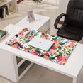 thumbnail image 3 of Long Mouse Pads for Desk,Pioneer Flower Floral Print Pattern Desk Mats on Top Of Desks, Desk Mouse Pad Extra Large with 3mm Non-Slip Base and Stitched Edge for Gaming,Office,Work,Home 31.5"x15.7", 3 of 6