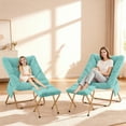 thumbnail image 6 of HABUTWAY Comfy Saucer Chair, Foldable Living Room Chairs, Soft Faux Fur Lounge Chair for Bedroom, Reading Chairs for Adults, Kids, X-Large (with Ottoman, Mint), 6 of 6