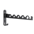 thumbnail image 1 of Perchero plegable para ropa, tendedero para ropa, soporte plegable para percha, organizador de armario, montado en la pared, negro mate, 1 of 5