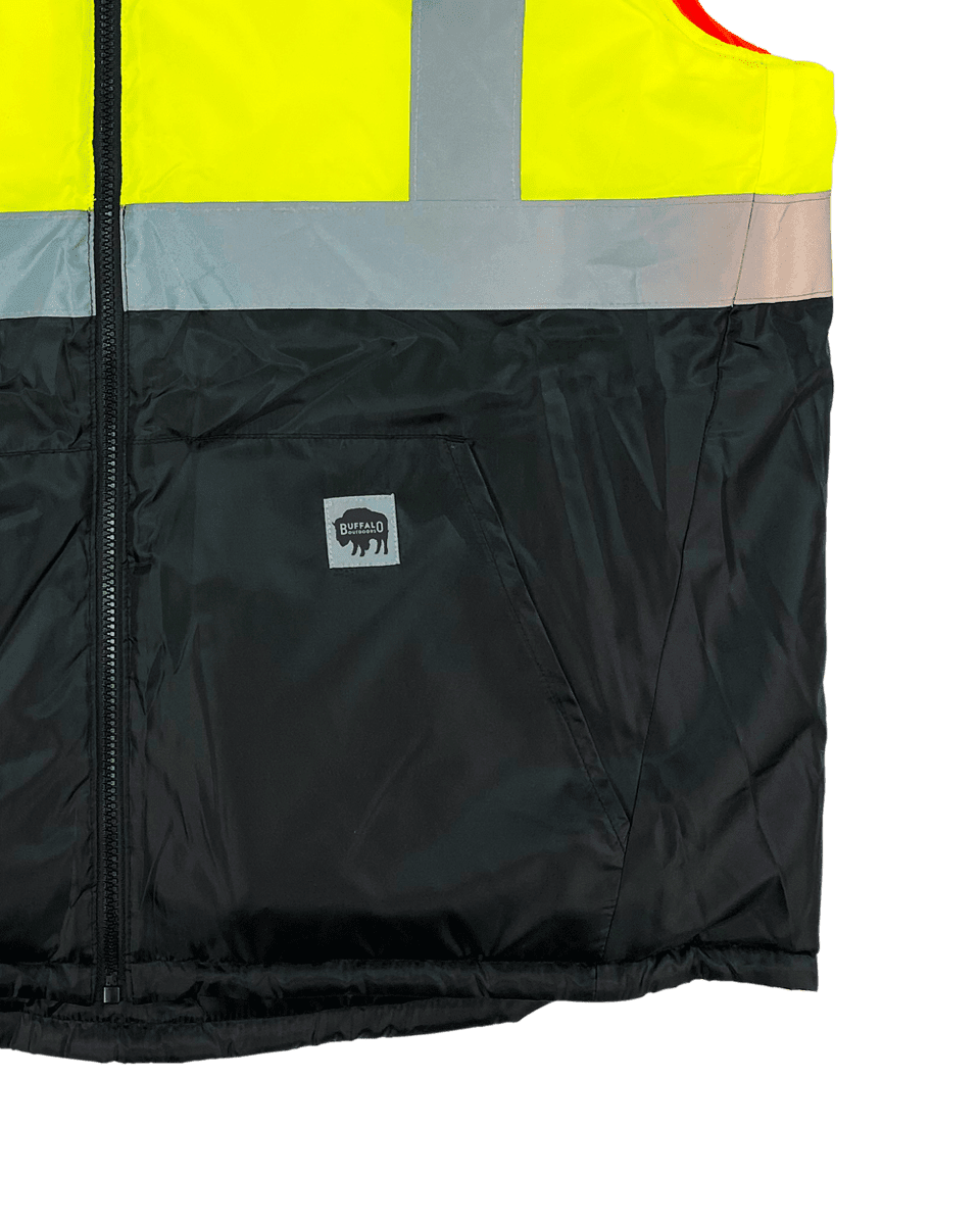 Buffalo Outdoors Workwear Safety Vest 2-in-1 Reversible Men's Hi Vis