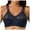 Blue, variant on POIUYTR Women's Sexy Lace Minimizer Bras Full Coverage Wireless Bra Unlined Sheer Mesh Bra Plus Size Non Padded See Through Bralette,100CBlack