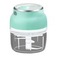thumbnail image 2 of Yhsdtq , Dernière Chance, Mini Hachoir à Ail et Oignon, Lame en Acier Inoxydable, Fonctionnement à 2 Vitesses, Design Compact, pour Préparation de Cuisine, Hachage Alimentaire Efficace, Équipement de Cuisson à Domicile / Plastique, Vert, 2 of 9