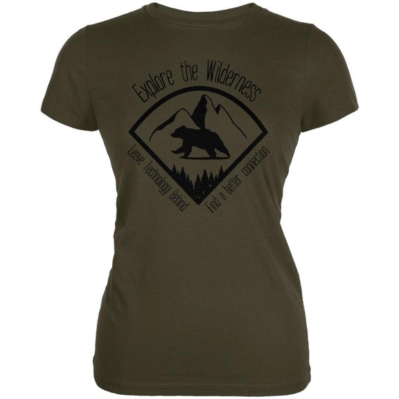 Explore The Wilderness No Wifi Better Connection Juniors Soft T Shirt