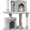Light Gray, variant on AOUIUY 62.5inches Cat Tree Cat Tower Cat Condo with Platform & Hammock, Scratching Posts for Kittens Pet Play House with Plush Perch for Indoor Activity Relaxing, Pink