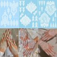 thumbnail image 4 of Adhesivos temporales para tatuajes XMASIR con henna blanca, 12 hojas, 4 of 7