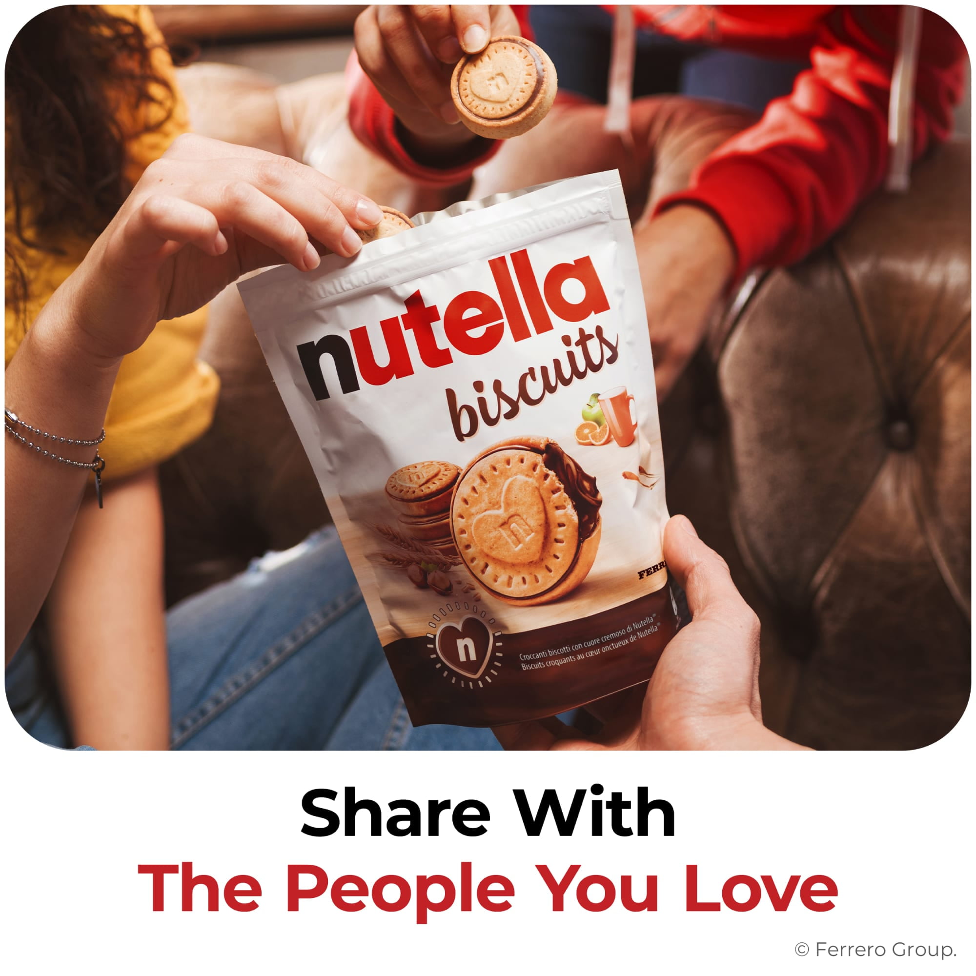 Nutella Biscuits Cookies Filled with Nutella Hazelnut Spread, Sweet Snack Pack, 9.7 oz