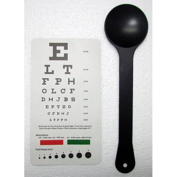 Bawsh Snellen Pocket Eye Chart with Eye Occluder