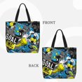 thumbnail image 2 of Disketp Goal Time Bolsa Tote de Lona para Mujer, Bolso de Hombro y Cruzado con Cierre de Cremallera, 2 of 7