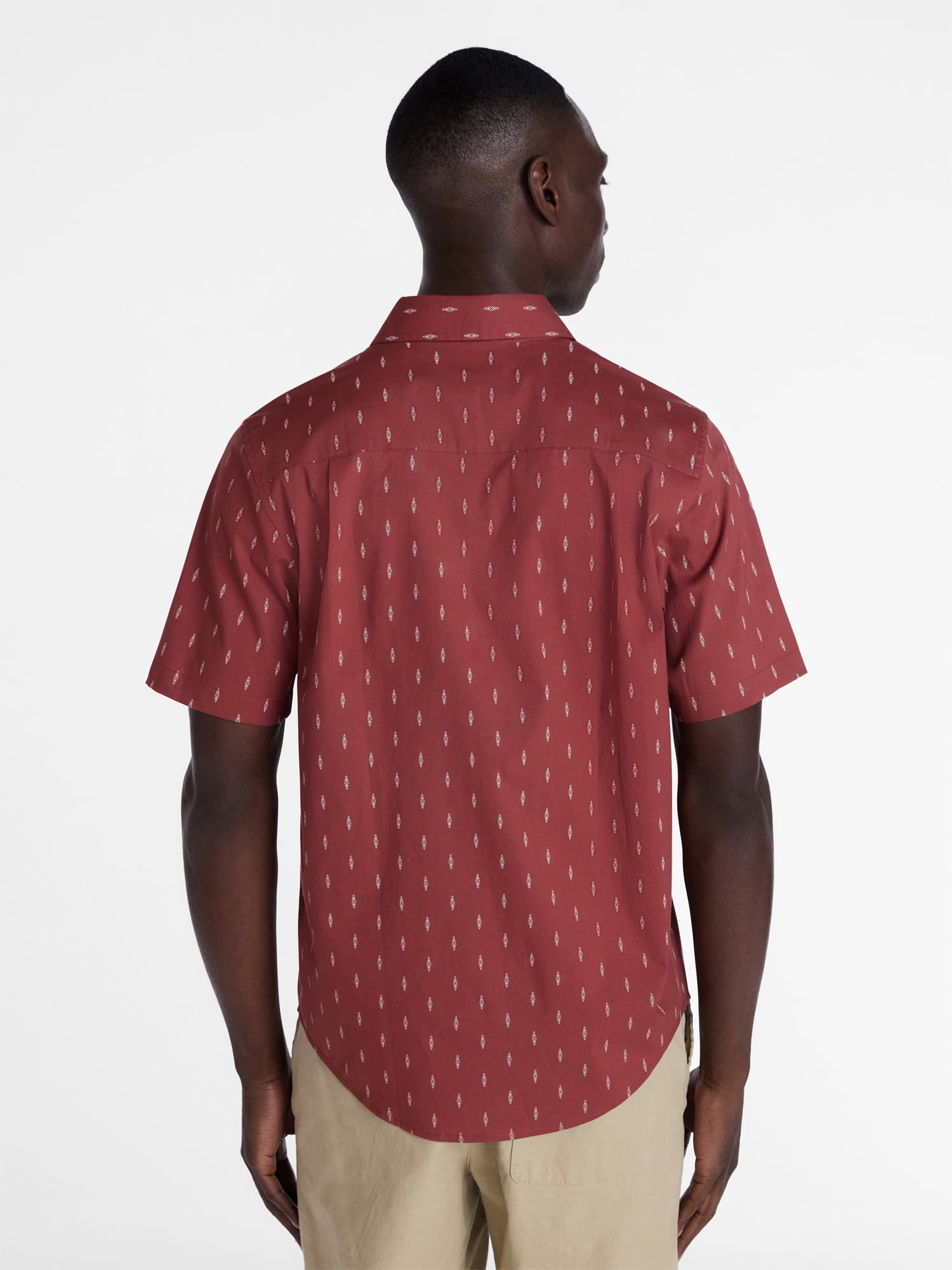 George Men's Poplin Shirt with Short Sleeves, Sizes XS-3XL