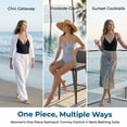 thumbnail image 6 of Women's One Piece Swimsuit Tummy Control Bathing Suit for women, V Neck Push Up Ruched Full Coverage Swimwear, 6 of 9
