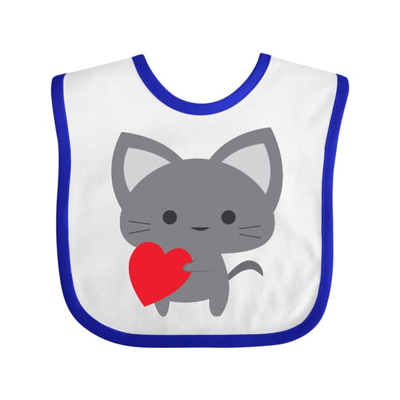 Inktastic Heart Cat Boys or Girls Baby Bib
