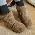 thumbnail image 4 of DMDUOU Girls Floor Boots Warm Indoor Slippers Warm Bootie Sock Home Ankle High Boots Noiseless Flat Non-Slip Shoes Yellow 27, 4 of 6