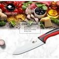 thumbnail image 2 of 4-Piece Ceramic Knife Set with Blade Guards Kitchen Chef Paring Sharp Rust Proof Stain Resistant (5inch Utility Knife, 4inch Fruit Knife,3inch Slicing Knife), 2 of 5