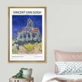 thumbnail image 3 of PixonSign Framed Canvas Print Wall Art Vincent Van Gogh Watercolor Church in Auvers Classic Vintage Illustrations Fine Art Decorative Multicolor for Living Room, Bedroom, Office - 24"x36" NATURAL, 3 of 5