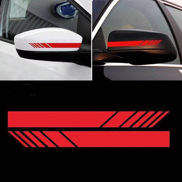 2 Piezas Fluorescentes Para Motocicleta , Advertencia De Coche , Decorativo , Ciclismo , Luminoso , protector De Bicicleta , Espejo Retrovisor huangjie unisex