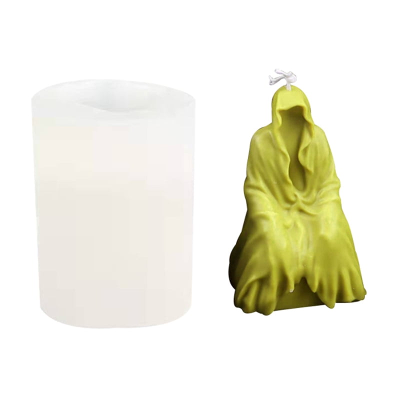 Silicone Mold Ghost Waiter Meditating Candle Mold Cake Decorating Soap Mould
