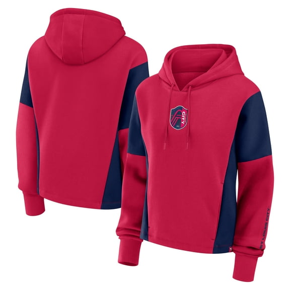 Women's Fanatics Red St. Louis City SC Oversized Legacy Goalkeeper Pullover Hoodie