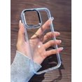 thumbnail image 2 of 1pc Titanium Gray Metallic Camera Lens Shield Phone Case, Suitable For Iphone, 2 of 4