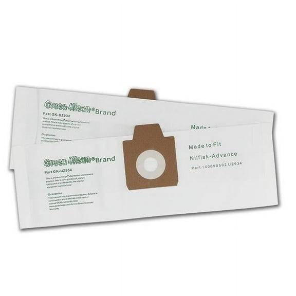 Green Klean GK-UZ934 Nilfisk-Advance UZ934 Replacement Vacuum Bags - 10 per Case - Case of 10
