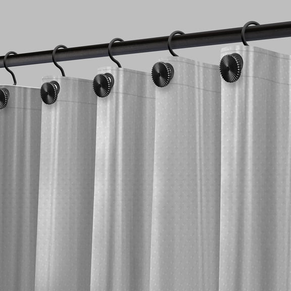 Acento 72" x 72" Dots Clear PEVA Shower Curtain Liner with Metal Grommets and Magnetic Hem