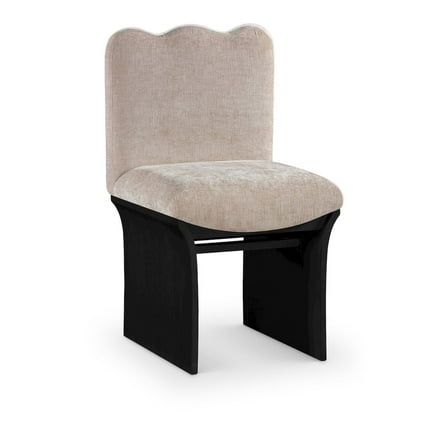 Meridina Furniture Shaw Beige Chenille Fabric Upholstered Dining Chair
