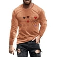 thumbnail image 2 of Fartey Men's Valentine's Day T Shirts Big and Tall Long Sleeve Crew Neck Workout Tshirts Fashion Funny Valentines Graphic Tees 2025 Orange S-4XL, 2 of 5