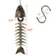 thumbnail image 3 of 2 PCS-Fish Skeleton Windchime Vintage Fishbone Wind Chimes Bell Metal Fish Bone Cast Iron Wind Chimes for Garden Home, 3 of 5