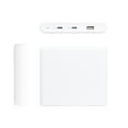 onn. 100W MultiPort Charging Station 3in1 Charger, for Laptop and iPhone, White