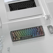 115 Grey Clear keycaps, Transparent MDA Profile Keyboard Key Cap for Mx Switches Mechanical Keyboard (Doubleshot, MX, 100%, 75%, 65%, 60% Fit All)