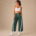 thumbnail image 3 of Carlikeit Women's Wide Leg Track Pants 2026 Lightweight Baggy Y2K Pants with Contrast Stripes Drawstring Elastic Waist Casual Parachute Trousers, 3 of 7
