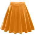 thumbnail image 7 of OGLCCG Girls Vintage Velvet Skater Mini Skirts Stretchy Flared Pleated Skater Skirt Solid Color High Waist Flowy Skirts 4-15 Years, 7 of 7