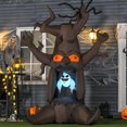 thumbnail image 2 of 8ft  LED Outdoor Halloween Inflatable Decoration - White Ghost, 2 of 10