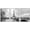 WHITE, variant on wall26 - 3 Piece Framed Canvas Wall Art - Paris Eiffel Tower from Seine. Cityscape in Black and White - Modern Home Art Stretched and Framed Ready to Hang - 16"x24"x3 White