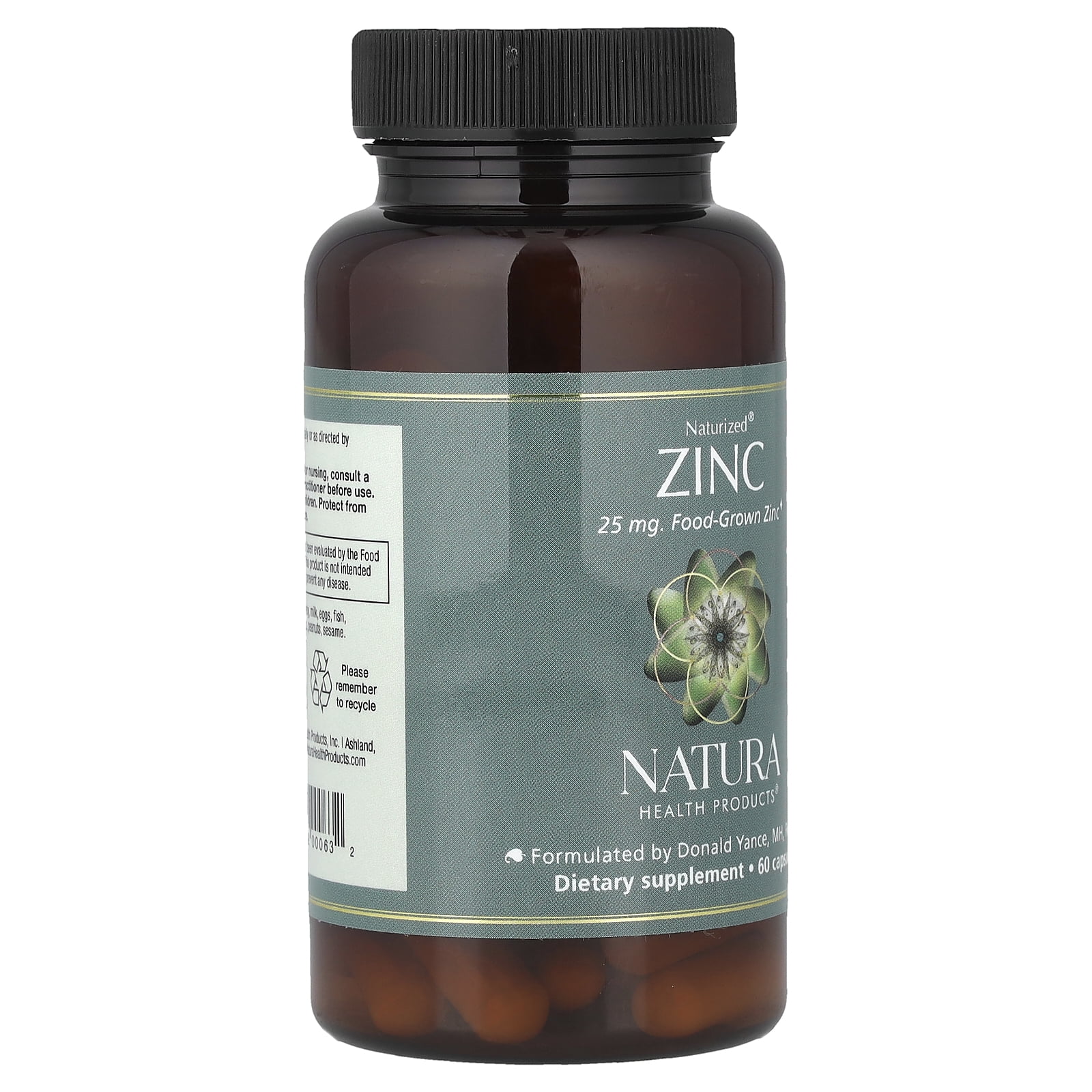 Natura Health Products Naturized® Zinc, 25 mg, 60 Capsules