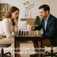 thumbnail image 4 of Sterling Games Wooden Chess Table with Checkers Backgammon Combo Set, Charred Oak, 4 of 11