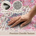 thumbnail image 6 of ODIKA Rose Boho Distressed Floral With Mauve Faded Medallion Border for Home Office, Gaming Room, Under Desk, Non-Slip Chair-Friendly, 6 of 7