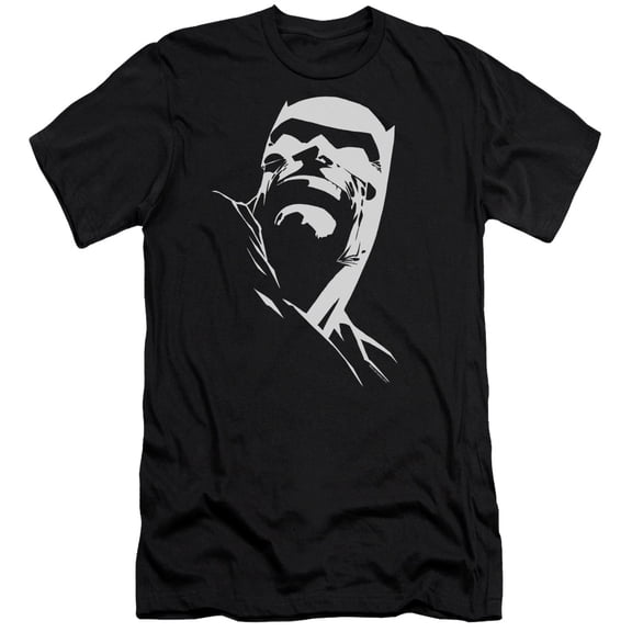 Batman Dkr Head S/S Adult 30/1 T-Shirt Black