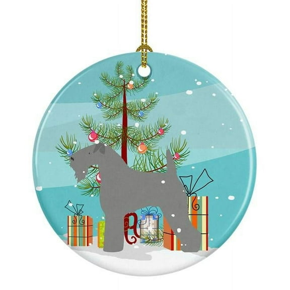 Kerry Blue Terrier Merry Christmas Tree Ceramic Ornament