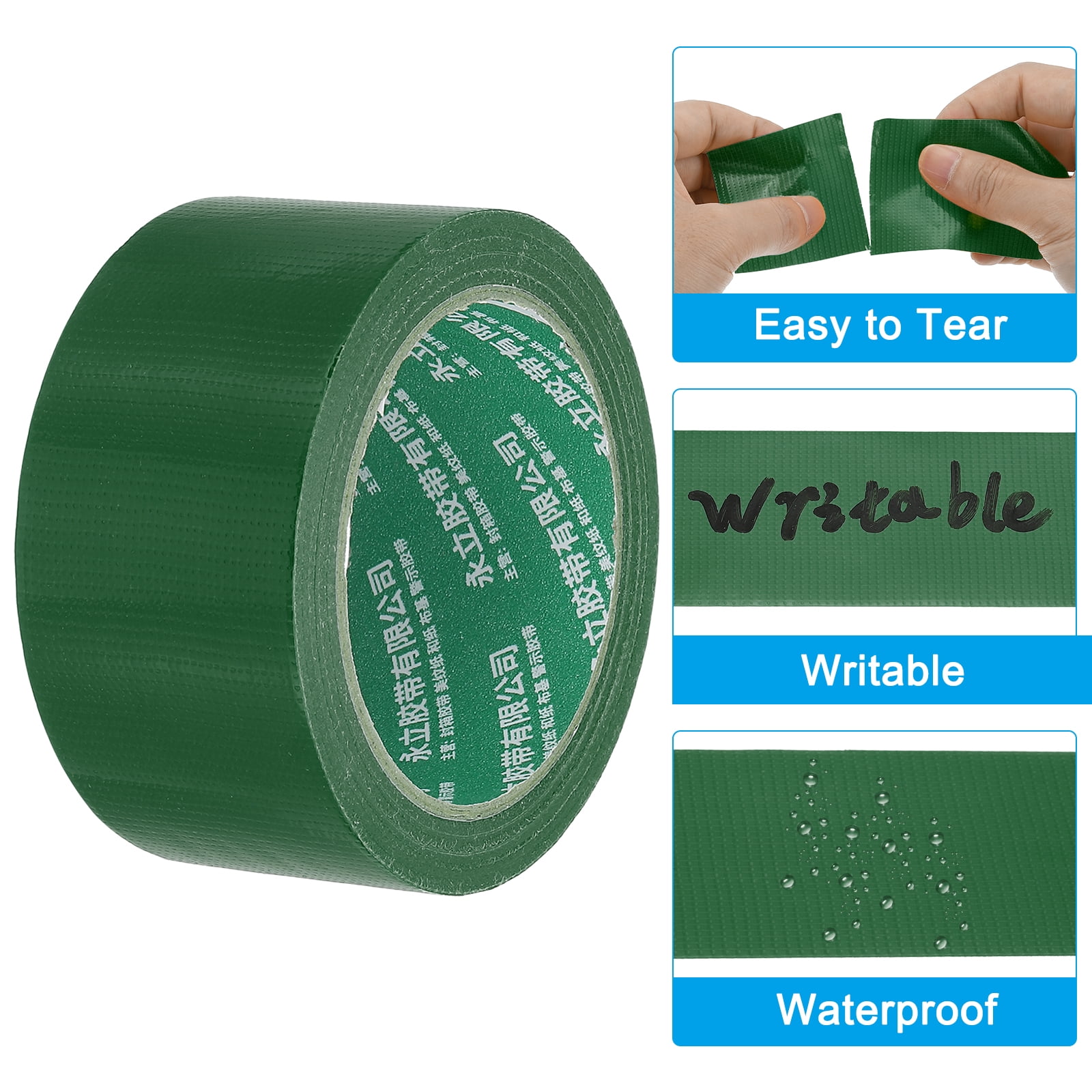 Uxcell Pickleball Ball Court Marking Tape 66ft, Marking Edge Guard Ultra-Adhesive Tape, Green 2 Pcs