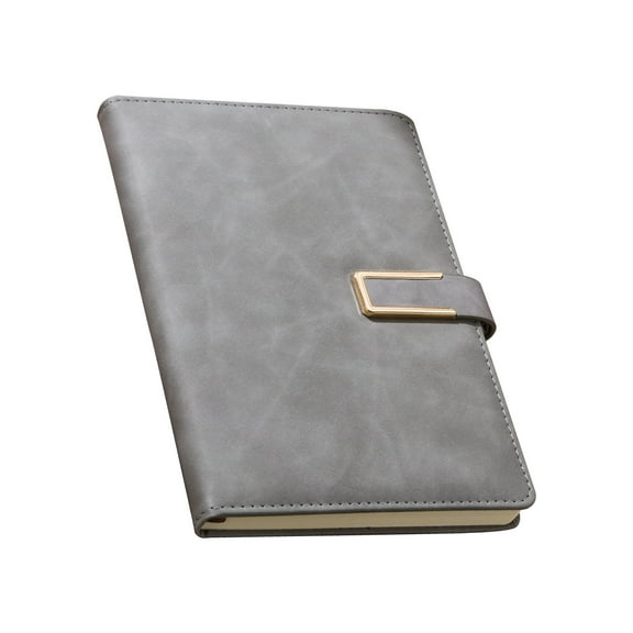 B5 Gray Ruled Journal Notebook, Hardcover Magnetic Clasp Cove, Personal Professional Lined Notebooks, with Pen Loop,Medium 80 GSM Thick Paper Gifts